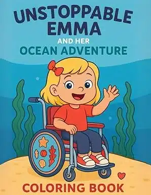 Cover of Unstoppable Emma and Her Ocean Adventure coloring book